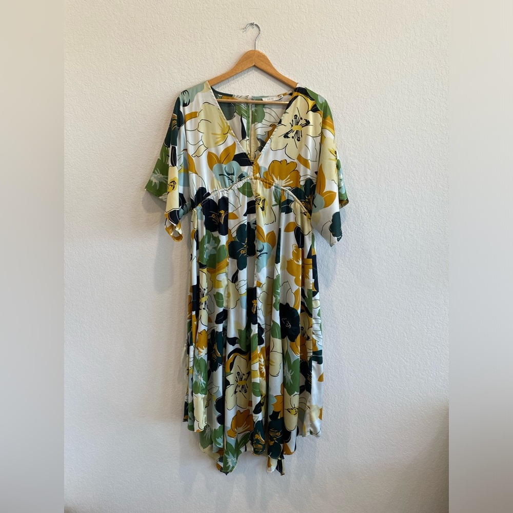 Pink Blush - Size M - Multicolored Maternity Dress